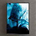 Abstract Blue Ink Artwork With Flowing Water Diffusion And Dark Tones 3d model