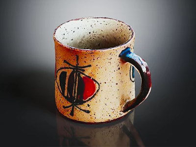Modern cup handle jar coffee cup iron jar