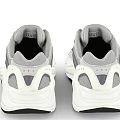 Gray And White Modern Casual Sneakers With Black Sole And Streamlined Design For Everyday Wear