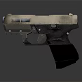 Modern Tactical Pistol With Metallic Finish Textured Grip And Ergonomic Handle