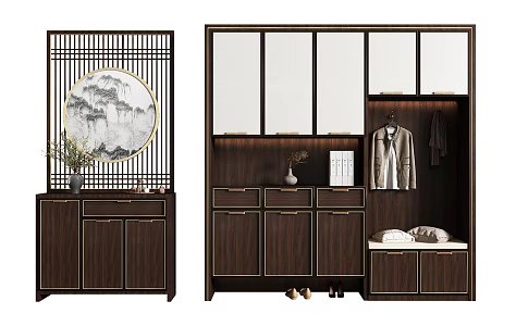 New Chinese Shoe Cabinet 3d model