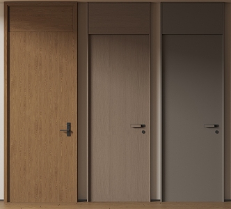 Modern Minimalist Single Door Room Door Bedroom Door Flat Door Solid Wooden Door Swing Door 3d model