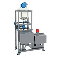 Industrial Mixing Equipment With Stainless Steel Frame Blue Motor And Control Panel