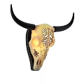 Unique Cow Skull Wall Lamp with Carved Patterns for Indoor Lighting Decoration