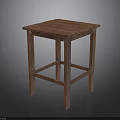 Wooden Square Top Side Table With Simple Design And Sturdy Legs For Home