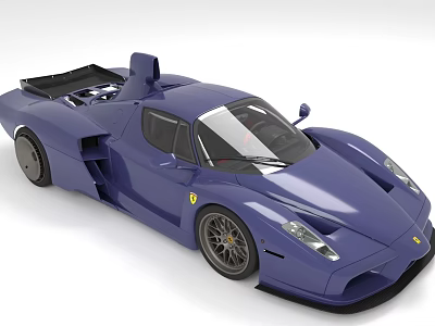 Blue Ferrari Supercar Aerodynamic Design Showcase 3d model