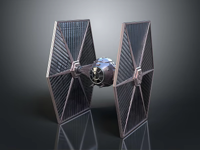 Detailed Cosmic Starfighter Model With Twin Hexagonal Wings And Metallic Cockpit 3d model