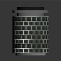 Cylindrical Industrial Equipment Featuring Grid Like Structure Black Top Cover And Metal Parts