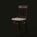 Vintage Wooden Leisure Chair with Cane Seat and Classic Backrest Design for Cozy Indoor Spaces