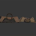Daily Life Leather Like Bags In Brown And Black With Shoulder Straps
