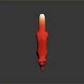 Animated Red Fox Game Character With Yellow Eyes White Chest And Tail Tip
