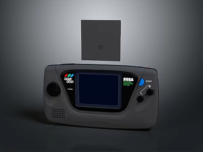 Sega Handheld Gaming Console with Screen and Control Buttons for Entertainment Electronics 3d model