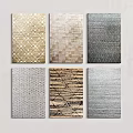 Stylish Square Rugs With Various Geometric Patterns Different Textures And Neutral Tones 3d model