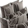 Decorative Gray and Black Pillows with Geometric Patterns for Home Decor