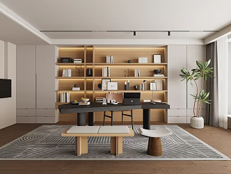 Modern study 3d model