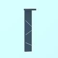 Modern Outdoor Light with Sleek Column Design and Decorative White Lines