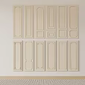 European-style wall panel combination 3d model