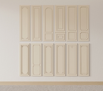 European-style wall panel combination 3d model