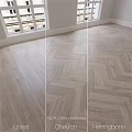 Light Colored Herringbone Pattern Wooden Flooring For Indoor Space Design