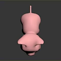 Cute Pink Pig Stuffed Toy With Blue Eyes Pink Ears And Red Hooves