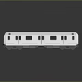 modern train light rail subway high-speed rail 3d model