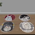 Cute Animal Design Round Rugs Soft Plush For Living Room Floor Decor