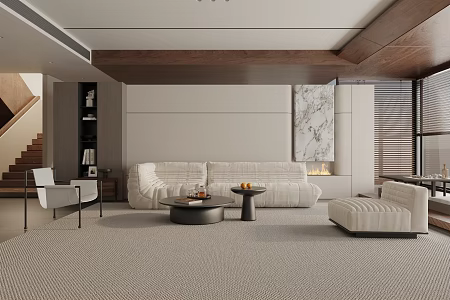 modern living room 3d model