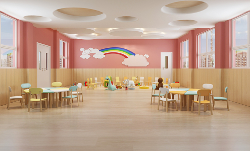 Modern Kindergarten Classroom 3d model