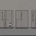 Minimalist Modern Bathroom With Glass Shower Enclosures Black Frames And Toilet