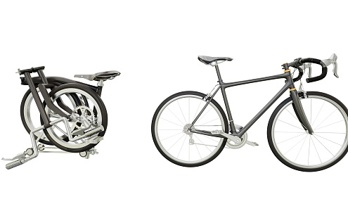 Modern Folding Bicycle 3d model