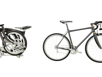 Modern Folding Bicycle 3d model