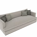 Modern Beige Fabric Sofa Set With Multiple Decorative Cushions And Comfortable Design 3d model
