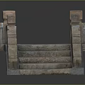 Traditional Chinese Stone Bridge Structure With Carved Railings Stone Steps And Decorative Pillars