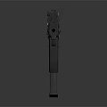 Modern Black Tactical Submachine Gun With Magazine Grip Rail And Sight