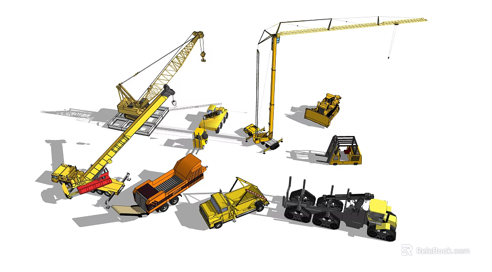Functional Vehicles And Construction Equipment 3d model 