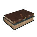 Classic Vintage Leather Bound Books Stacked With Cigar On Brown Cover