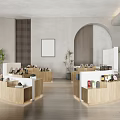 Modern Booth Tea Booth 3d model