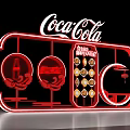 Coca-Cola Themed Red Neon Photo Spot With Decorative Circles And Brand Signage