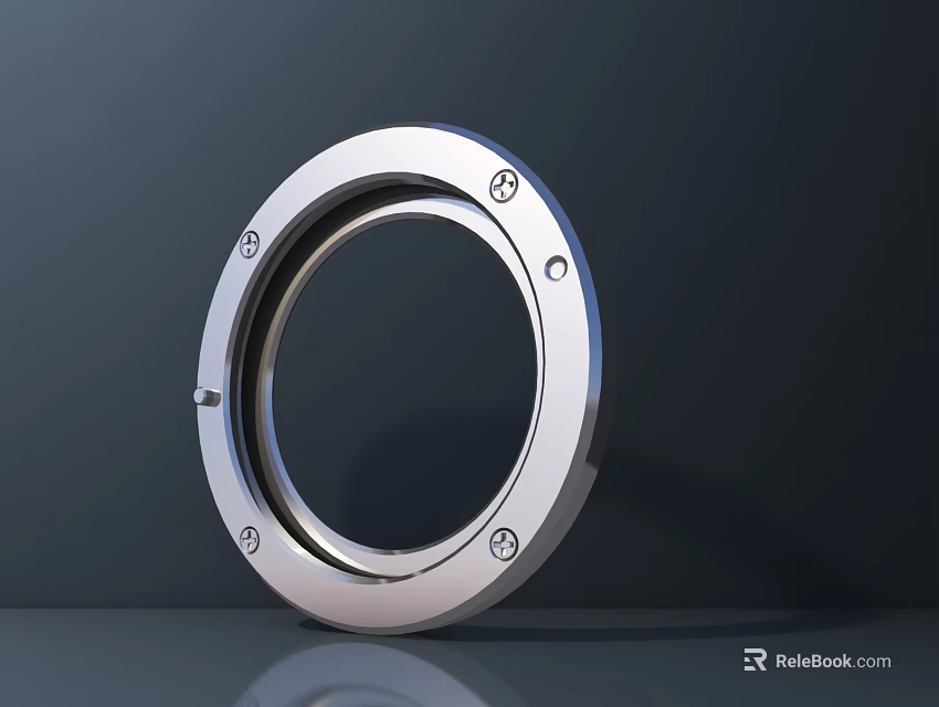 Premium Silver Metal Camera Ring for Smartphones with Screw Fixed Design 3d model 