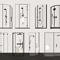 Modern Shower Heads with Different Designs in Stylish Glass Shower Enclosures
