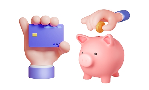 Modern Cartoon Small Hand Gesture Cartoon Small Hand Animation Small Hand Piggy Bank 3d model