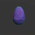 Modern Unique Purple Cracked Textured Egg Shaped Household Decorative Item