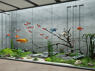 Modern Fish Tank Fish Tank Landscape Fish Tank Cabinet Fish Tank Partition Fish Tank Background Aquarium 3d model