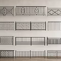 Various Stylish Black Metal Railings With Geometric Patterns And Ornate Designs