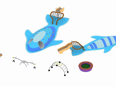 Modern Amusement Equipment Whale Slope 3d model