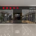 Modern Clothing Store Interior With Spacious Layout Hanging Clothes Racks And Lighting