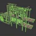 Industrial Equipment With Multi level Metal Framework Platforms And Control Panels