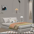 Cozy Kids Room Interior With Bed Pillows Blanket Teddy Bear And Decorative Painting