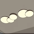 Modern Ceiling Light Design With Multiple Round Lamps In Interior Space 3d model