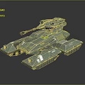 Futuristic Armored Tank Design With Advanced Weapon System And Metallic Structure